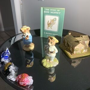 Royal Doulton's Beatrix Potter Tom Kitten Figurines + The Story of Miss Moppet=3